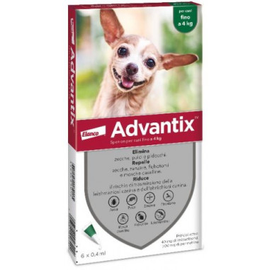 Advantix verde 1,5/4 kg (6 pipette) Antiparassitario per cani