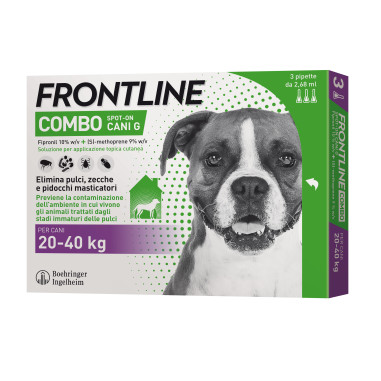 Frontline Combo 20-40 KG (3 pipette) Miglior Prezzo
