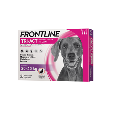 Frontline tri-act 20/40 kg (3pipette) Antiparassitario per cani