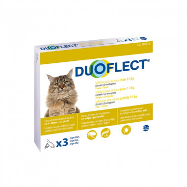 DUOFLECT Gatti 1/5 Kg (3 pipette) Antiparassitario Miglior