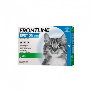 Frontline Spot on Gatti (4 pipette) Antiparassitario Miglior