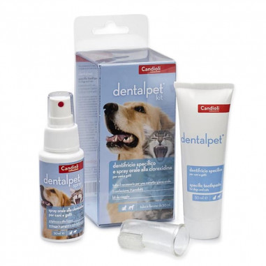 DENTAL PET KIT (50 ml) Dentifricio e collutorio per cani e